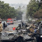 Plane crash enter residential street for California, cause big fire