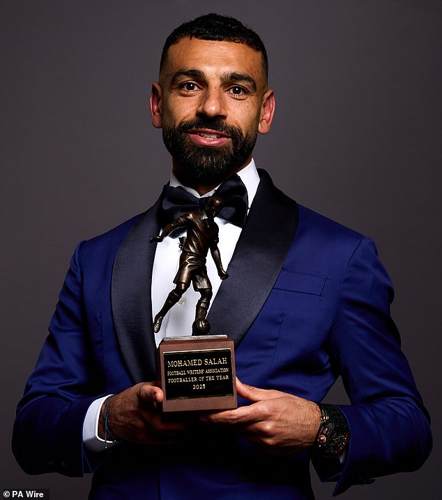 Liverpool star, Mohamed Salah don collect 2025 FWA Footballer of the Year award