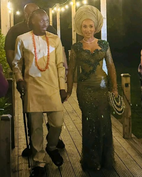 Crystal Palace star, Eberechi Eze don do traditional marriage with im babe Izuthe Mulatto for London