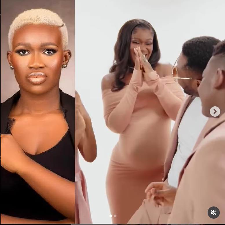 we too dey blessed to get you – Commedian real warri pikin write sweet fathers day message to her husband as Dem dey expect pikin