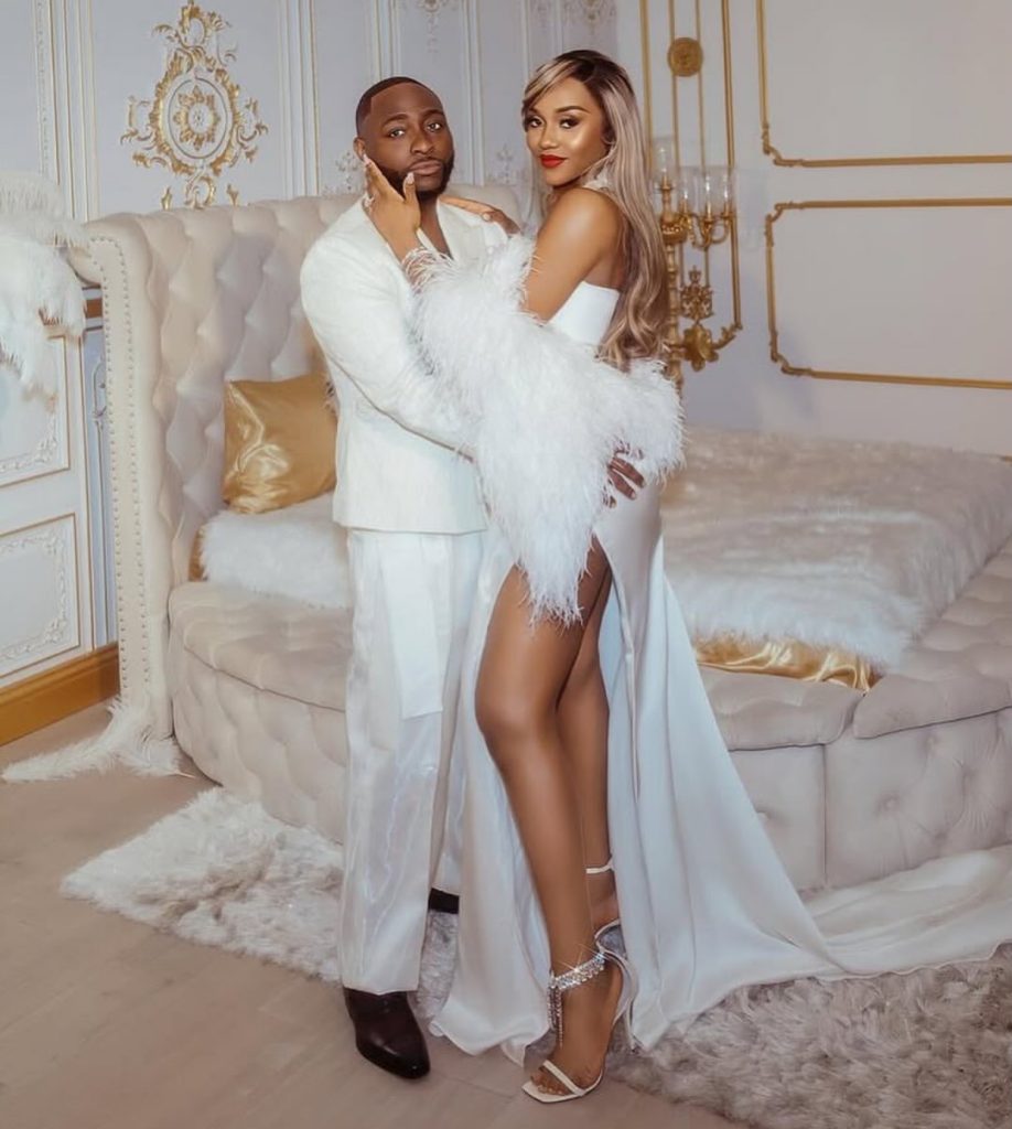 Dem ban guests make dem no wear white or cream go Davido and Chioma wedding