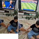 Heartwarming Moment as Father Helps Visually Impaired Son Experience Ronaldo’s Goal