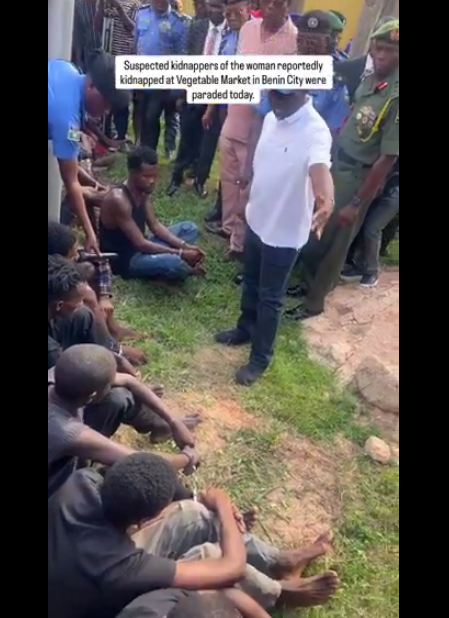 Police Parade Suspected Kidnappers Linked to Airport Road Woman Abduction in Benin City
