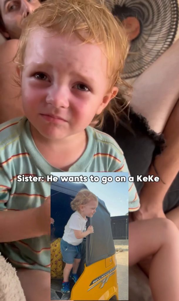 White American Boy’s Emotional Plea to Ride a Yellow Keke Melts Hearts Online