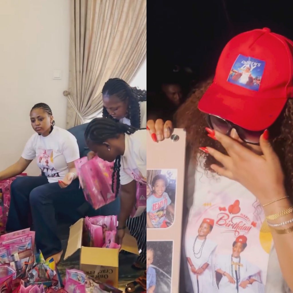 Regina Daniels Breaks Down in Tears While Celebrating Sons’ Birthday With Less Privileged Children