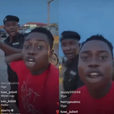 Peller Confronts Police After Being Stopped Over Vehicle Without Number Plate